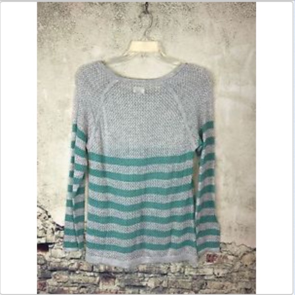 CONVERSE ONE STAR Women's Gray Blue Knit Pullover - Picture 4 of 7